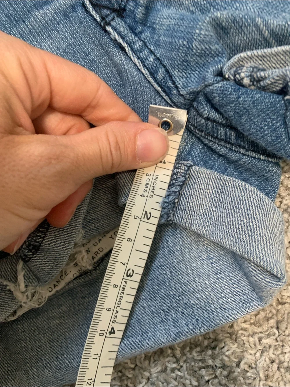 Y2K Roxy Low Rise Cuffed Distressed Blue Denim Shorts